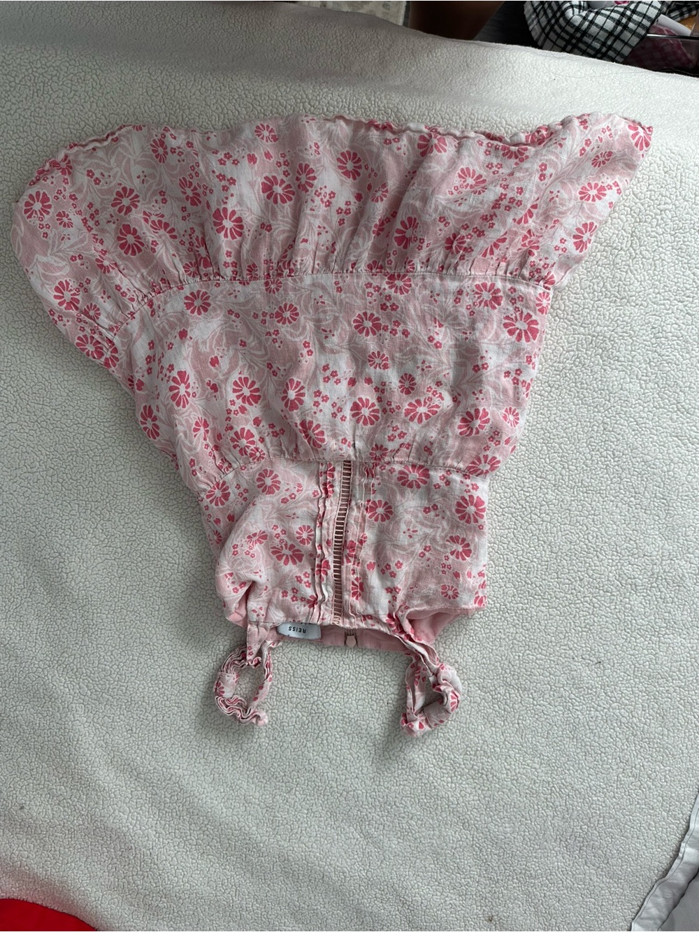 Reiss Girls Pink Floral Sun Hat - Lightweight Cotton